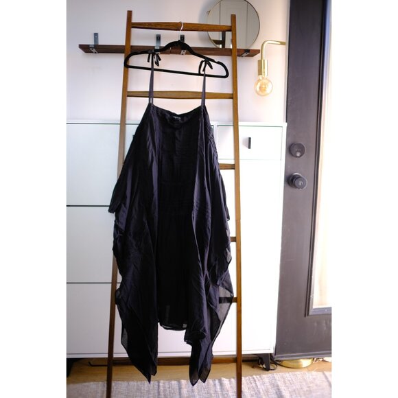 J.Crew Handkerchief Midi Dress, Black, M - Picture 5 of 6